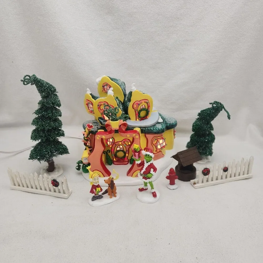 House Grinch Village Cindy-Lou Who's Home + Extras Dept. 56 #56-59004 Dr Seuss